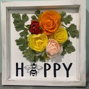 “Bee Happy” wall sign